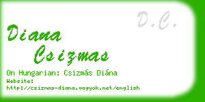 diana csizmas business card